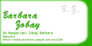 barbara zobay business card